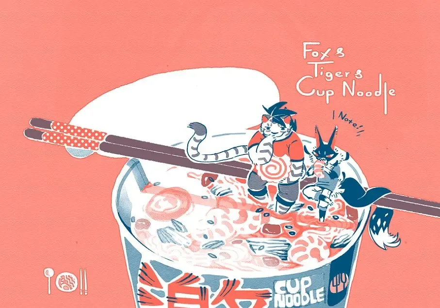 Wolf & Bear & Cafe // Fox & Tiger & Cup Noodles Fhentai - Page 74