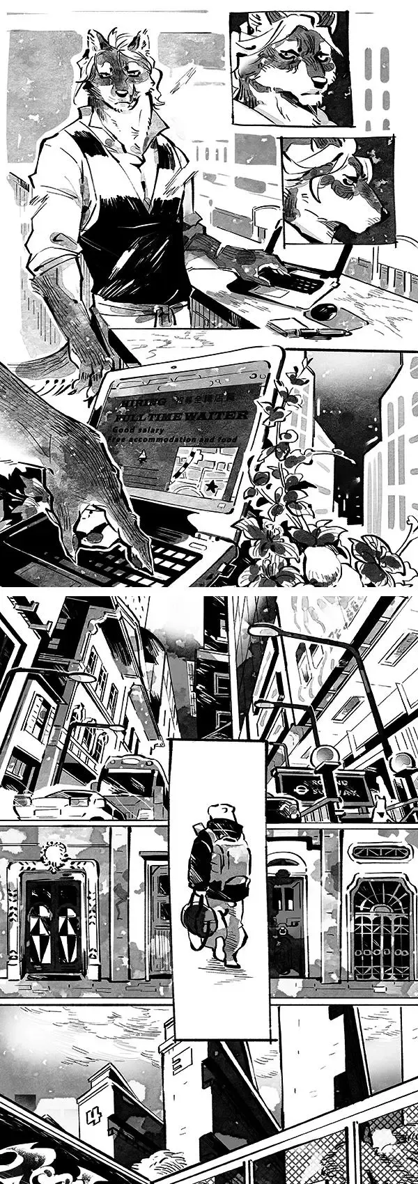 Wolf & Bear & Cafe // Fox & Tiger & Cup Noodles Fhentai - Page 8