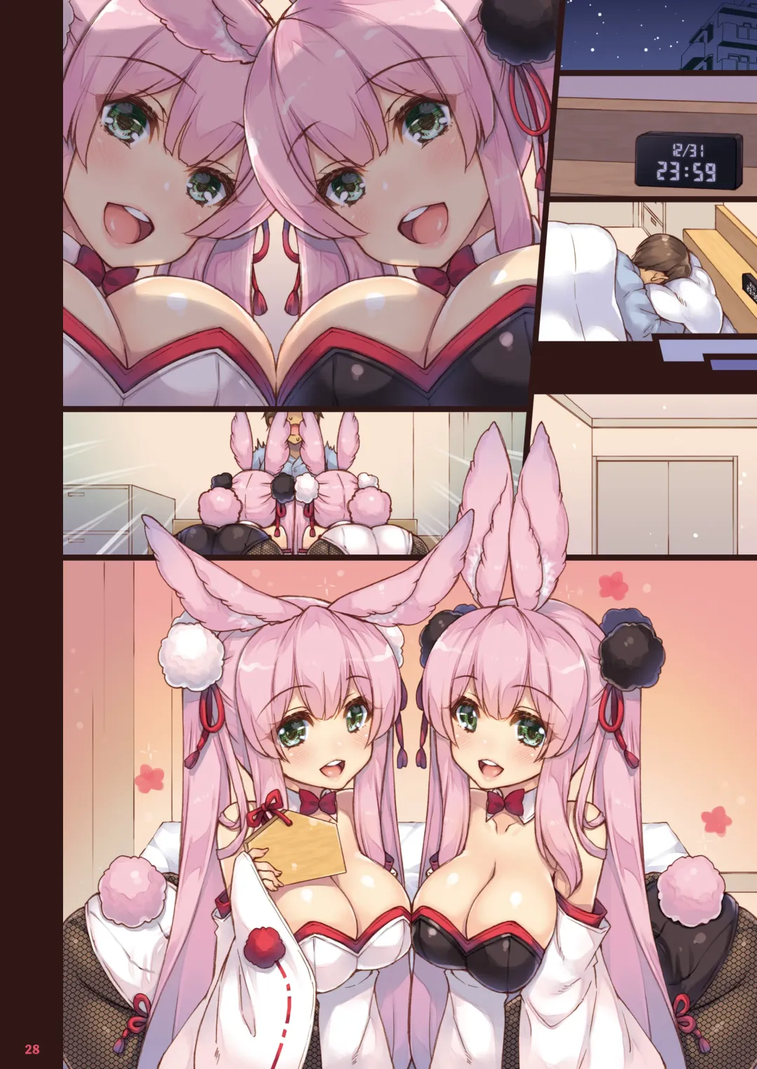 [Shigunyan] Ema ni Onegai Usagi -Hatsujou Usagi Shiro Seijun to Kuro Bitch- Fhentai - Page 28