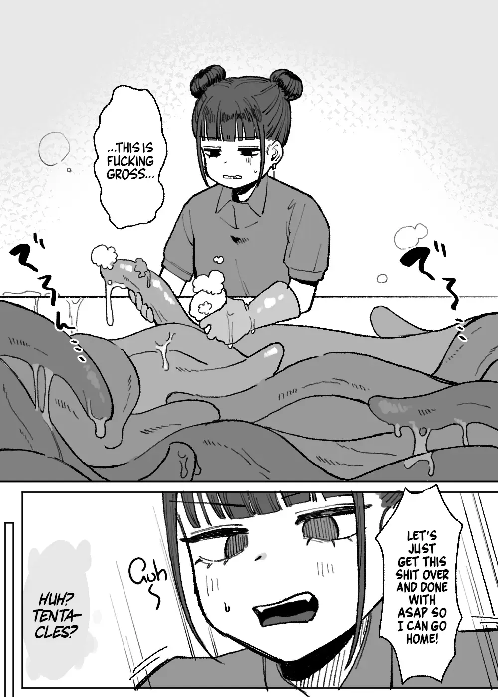 [Kanashiro No Hako] Shokushu Fuuzoku Seisou Baito | Job: Cleaner at at Tentacle Brothel Fhentai - Page 4