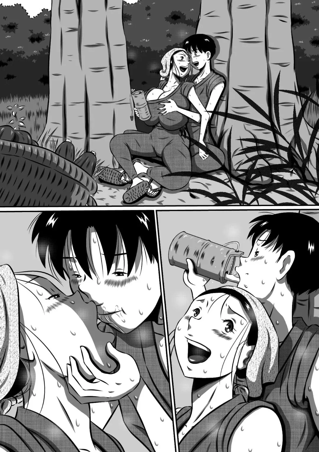 [Point Takashi] Oyako Futari no Touhikou! Mayoikonda Kakurezato de Asa kara Ban made Sex Zanmai! Fhentai - Page 48