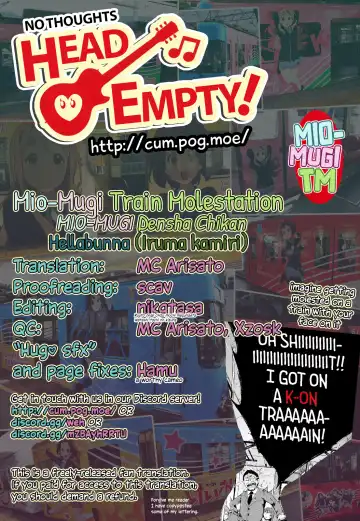 [Iruma Kamiri] Mio-Mugi Train Molestation | MIO-MUGi Densya Chikan Fhentai - Page 64