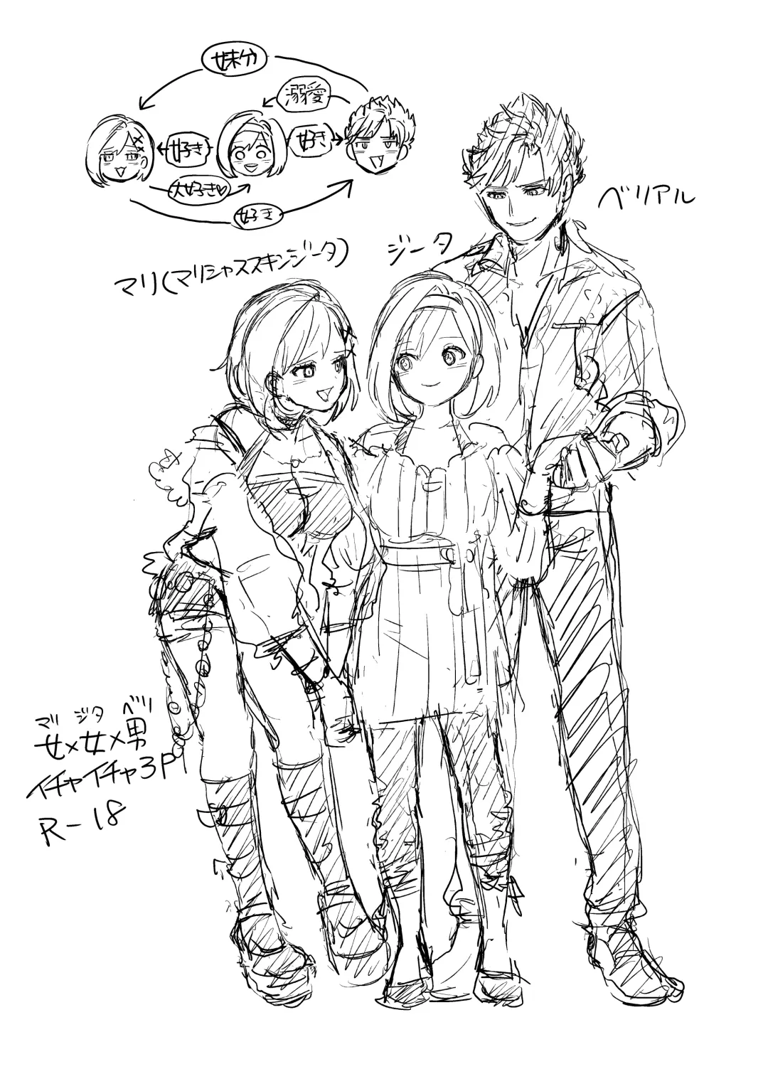 MariDjeetaBeli Nazo 3P R-18 Manga Fhentai - Page 1