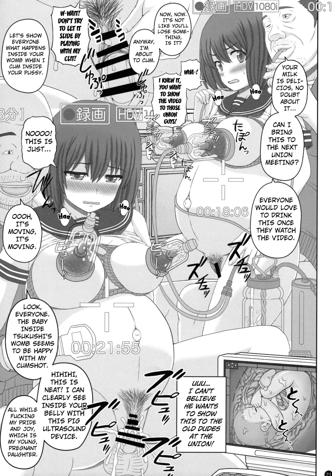 [Shiawase No Katachi] Oyako Soukan Otou-san no Aka-chan o Ofuroba de Umu made no Watashi no Ninshin Kiroku Fhentai - Page 20