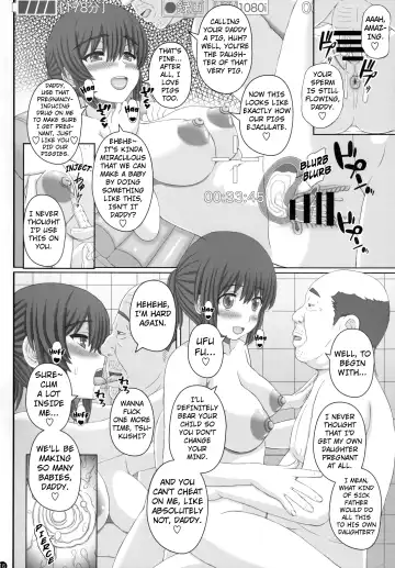 [Shiawase No Katachi] Oyako Soukan Otou-san no Aka-chan o Ofuroba de Umu made no Watashi no Ninshin Kiroku Fhentai - Page 15