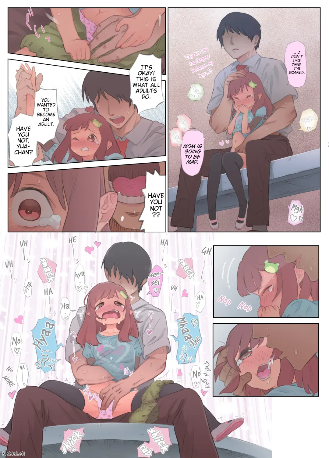 [Fishinloli] Gekimoe ~Junjou Yua-chan ga Do-S Sensei to Kindan no Koi! Akai ○○ de Musubare Kyousei Mesuana Kaihatsu. Muriyari Naisho Nakadashi Kimerarechatta Hanashi~ | Innocent Girl Yua-chan - forbidden love affair with sadistic teacher.... Fhentai - Page 18