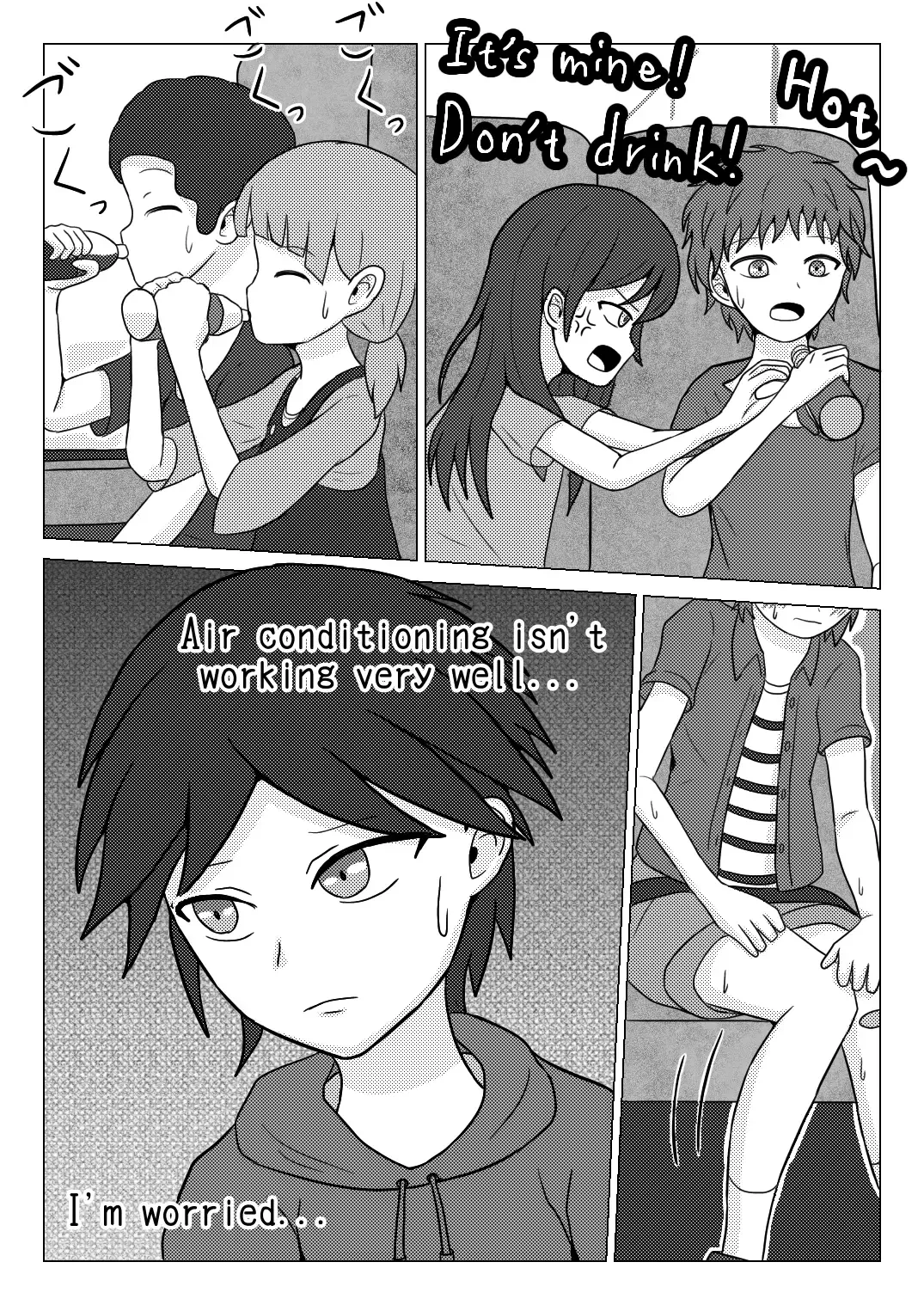 [Naganine] Shuugakuryokou no Bus no Naka de -Suitou to Bansoukou- | In the school trip bus -Water bottle and band-aid- Fhentai - Page 33