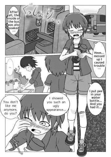 [Naganine] Shuugakuryokou no Bus no Naka de -Suitou to Bansoukou- | In the school trip bus -Water bottle and band-aid- Fhentai - Page 47