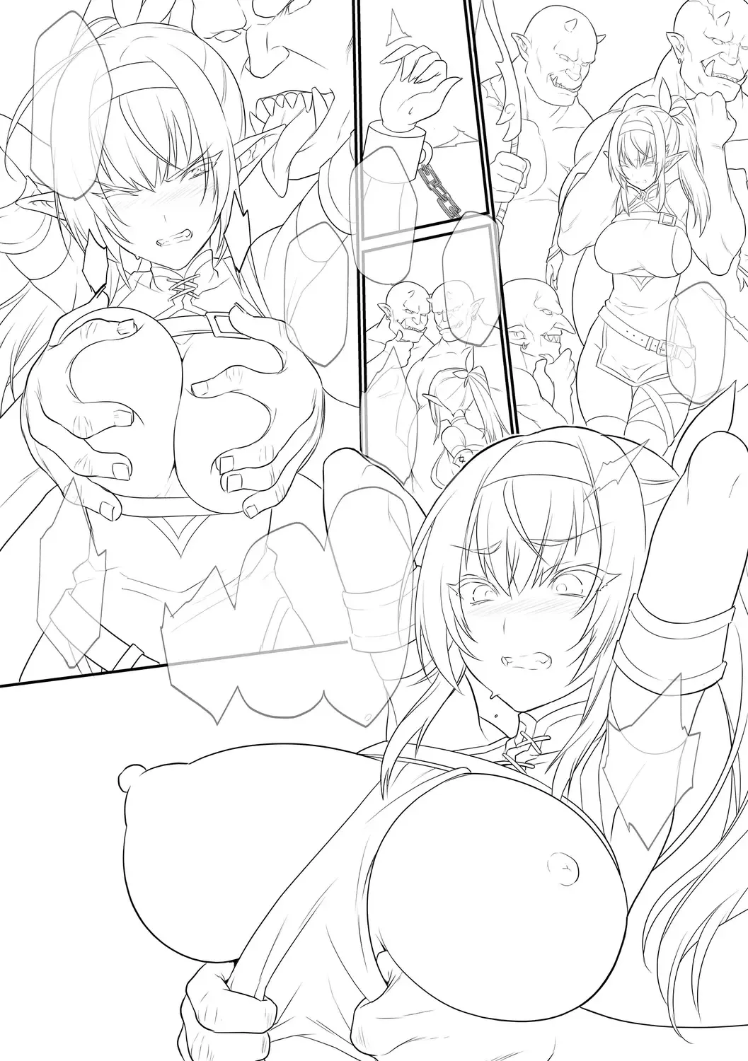 [Morikoke] Haiboku Elf ~Orc no Kyousei Acme Choukyou~ Fhentai - Page 109