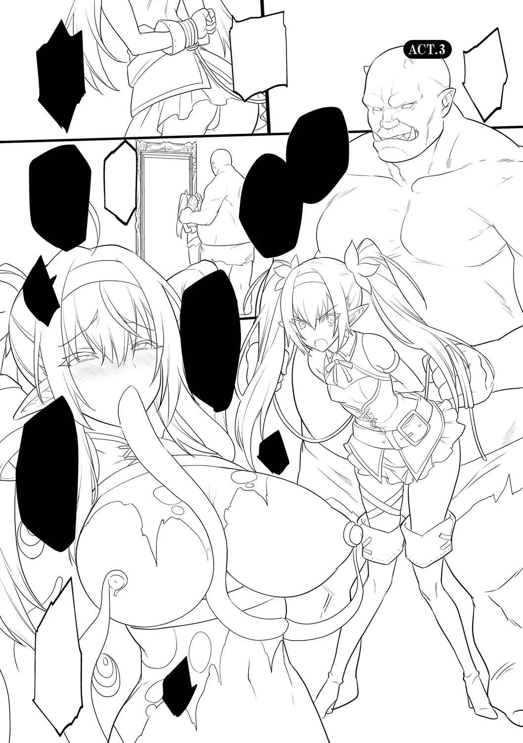 [Morikoke] Haiboku Elf ~Orc no Kyousei Acme Choukyou~ Fhentai - Page 124