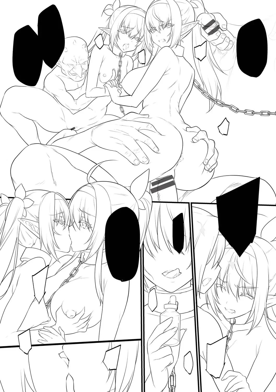 [Morikoke] Haiboku Elf ~Orc no Kyousei Acme Choukyou~ Fhentai - Page 142