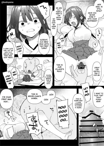 [Bodoyama] Mura no Miko to Shite Shojo o Sasage Saserareru Hanashi | A story about a girl being forced to sacrifice her virginity as a village shrine maiden. Fhentai - Page 2