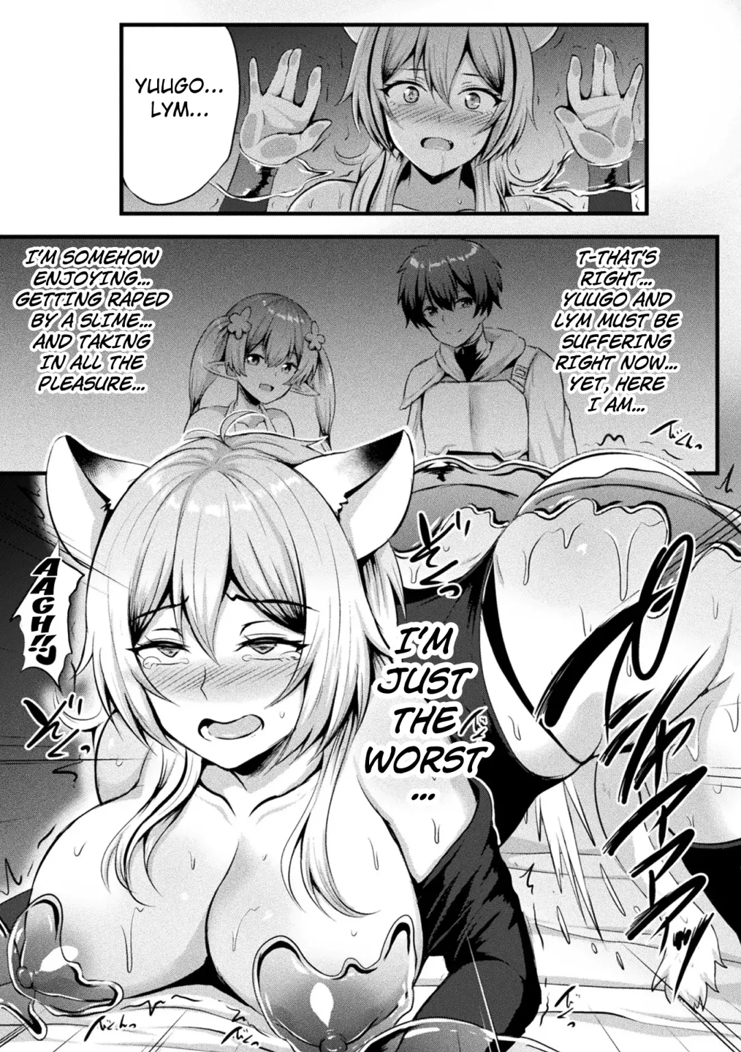 [Kisaragi Yuu] Toraware no Kemono Musume Kyousei Slime Acme | The Captived Beast Girl Forced Climax by a Slime Fhentai - Page 17