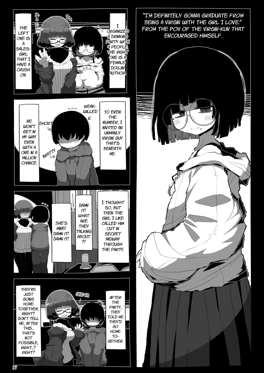 [Kaeruyama Yoshitaka] Jimi de Otonashisou ni Miete Doutei o Taberu no ga Shumi no Warui Onna no Ko Doujin Sakka-chan ni Seiheki o Dame ni Sareru Douteikuntachi no Hanashi Fhentai - Page 16