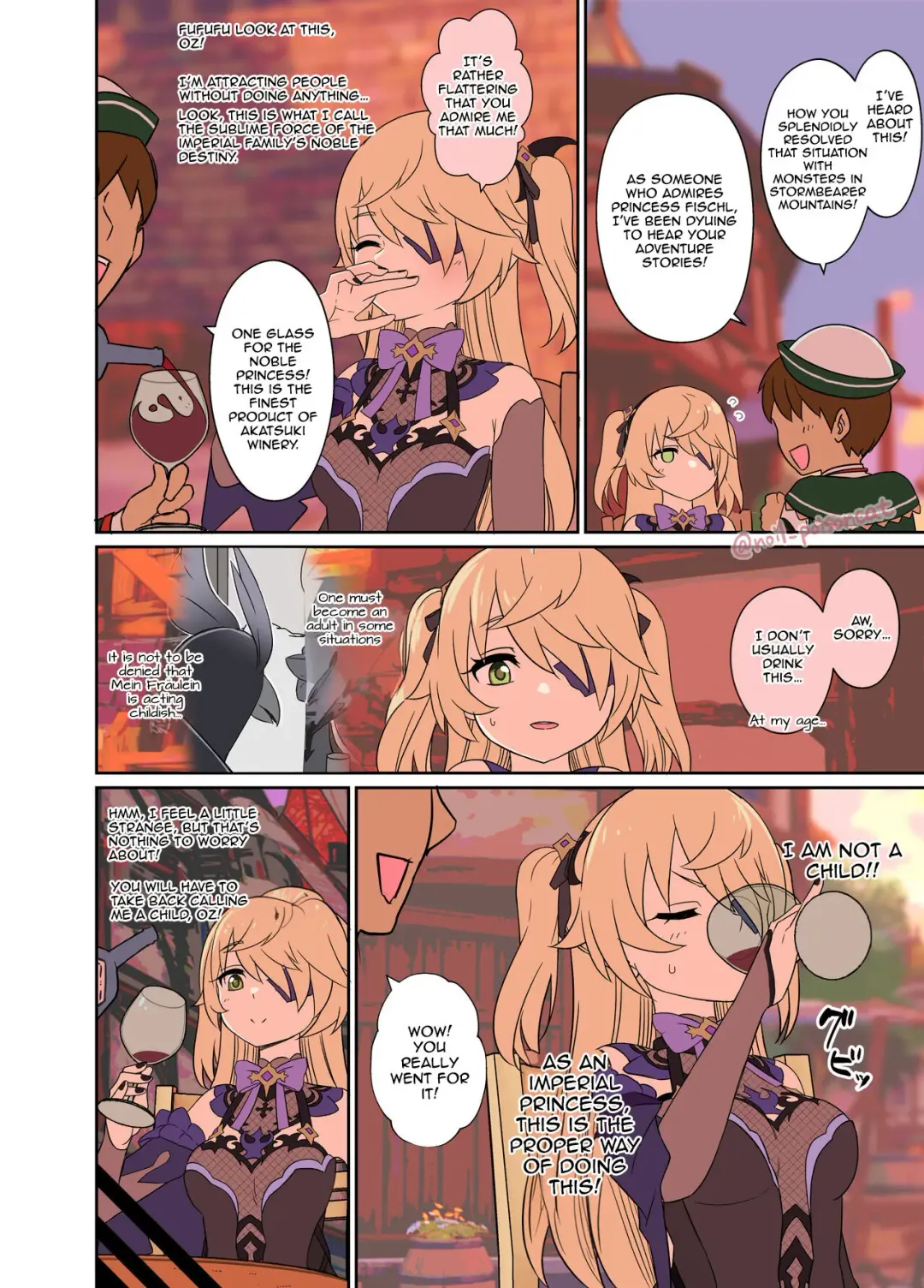 [Dokuneko Noil] Deisui Shita Fischl ni Warui Koto o Suru Hanashi | Tale of How I Spoiled Dead Drunk Fischl Fhentai - Page 3