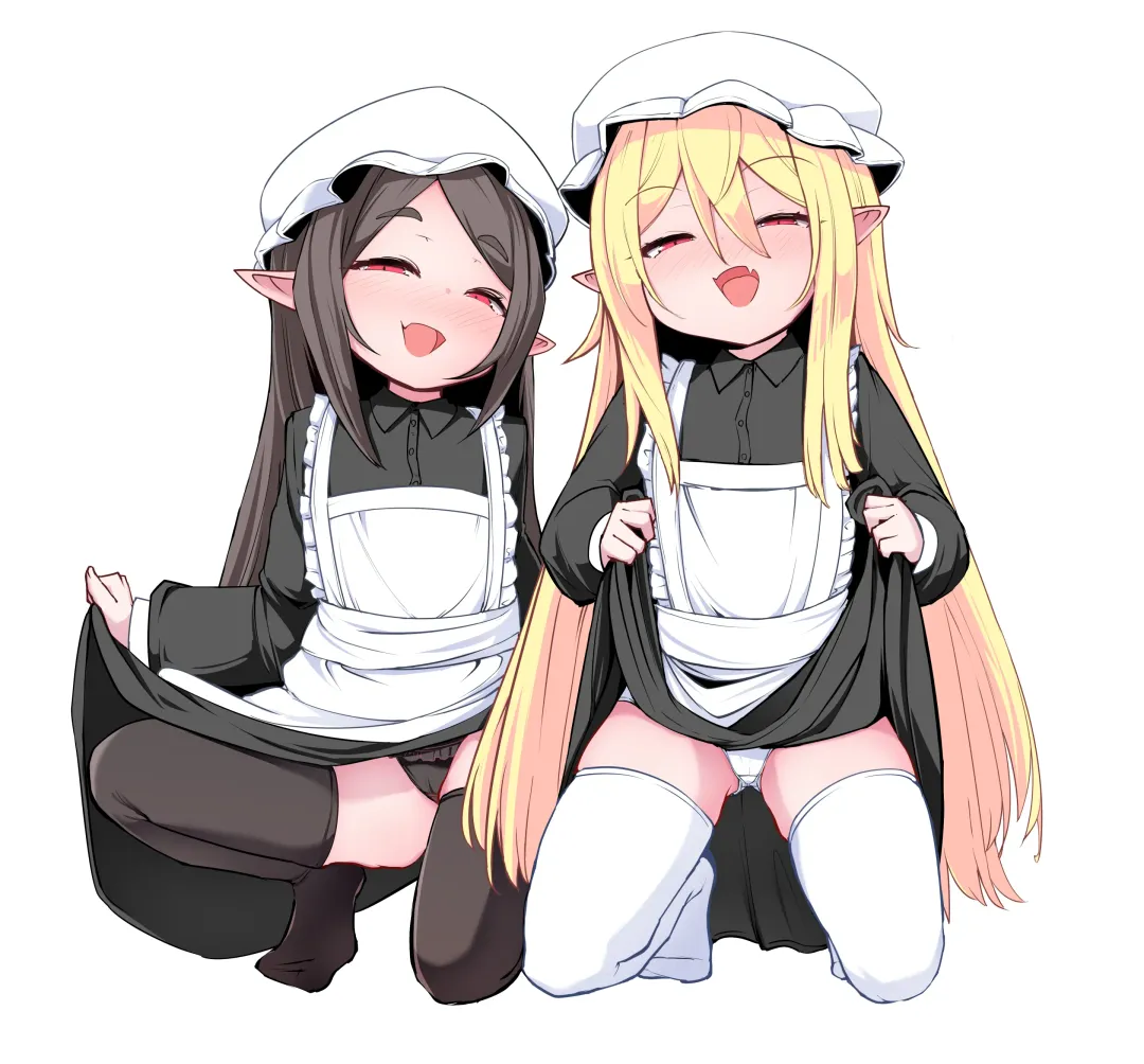 [Harubaru Haruto] Mazoku no Futago wa Maid de Mesugaki | The Demon Twins are Saucy Slutty Maids Fhentai - Page 2