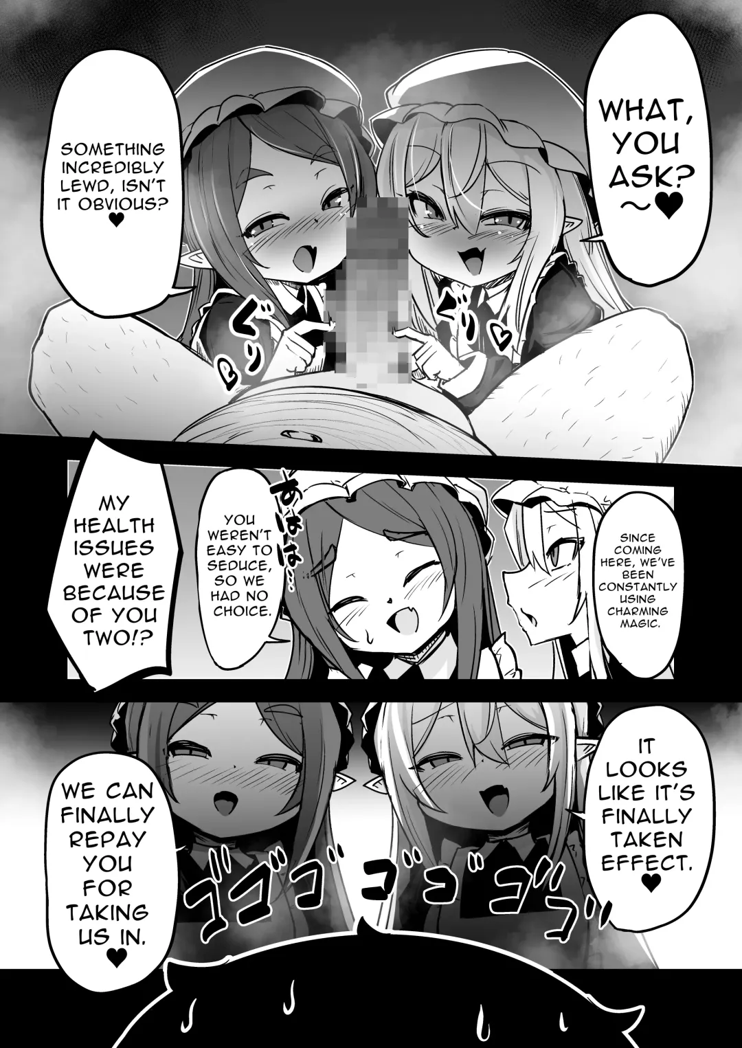 [Harubaru Haruto] Mazoku no Futago wa Maid de Mesugaki | The Demon Twins are Saucy Slutty Maids Fhentai - Page 54