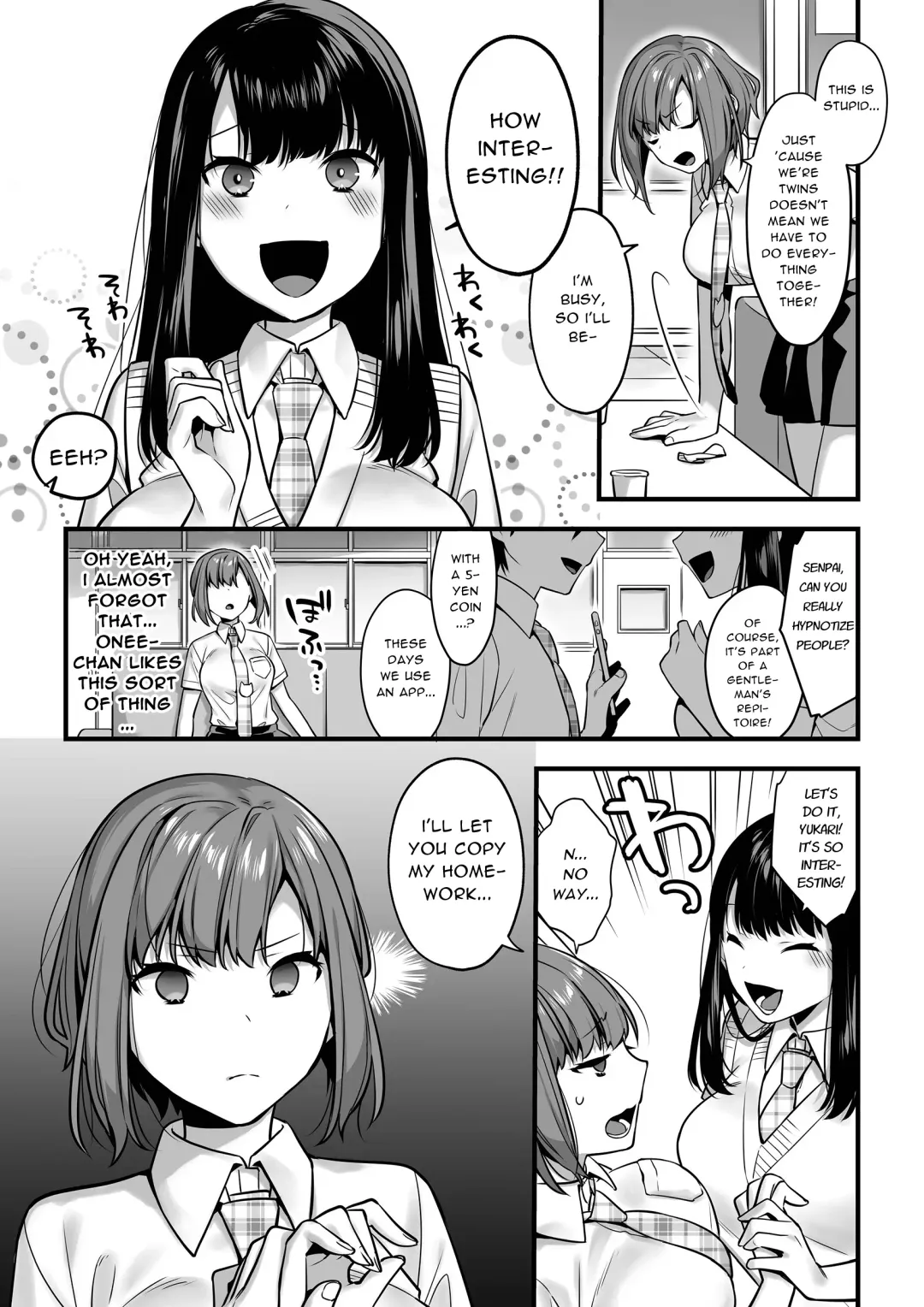 [Yamanashi Yuuya] Futagotte Saiminjutsu ni Kakaru no mo Douji Nandesuka? | Do Twins Get Hypnotized At The Same Time? Fhentai - Page 6