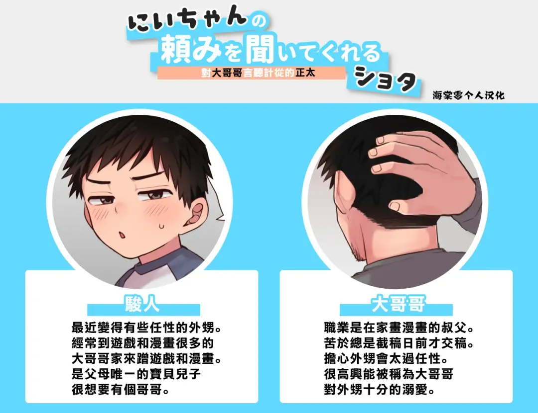 [Yuma] Nii-chan no Tanomi o Kiite Kureru Shota丨對大哥哥言聽計從的正太 Fhentai - Page 1