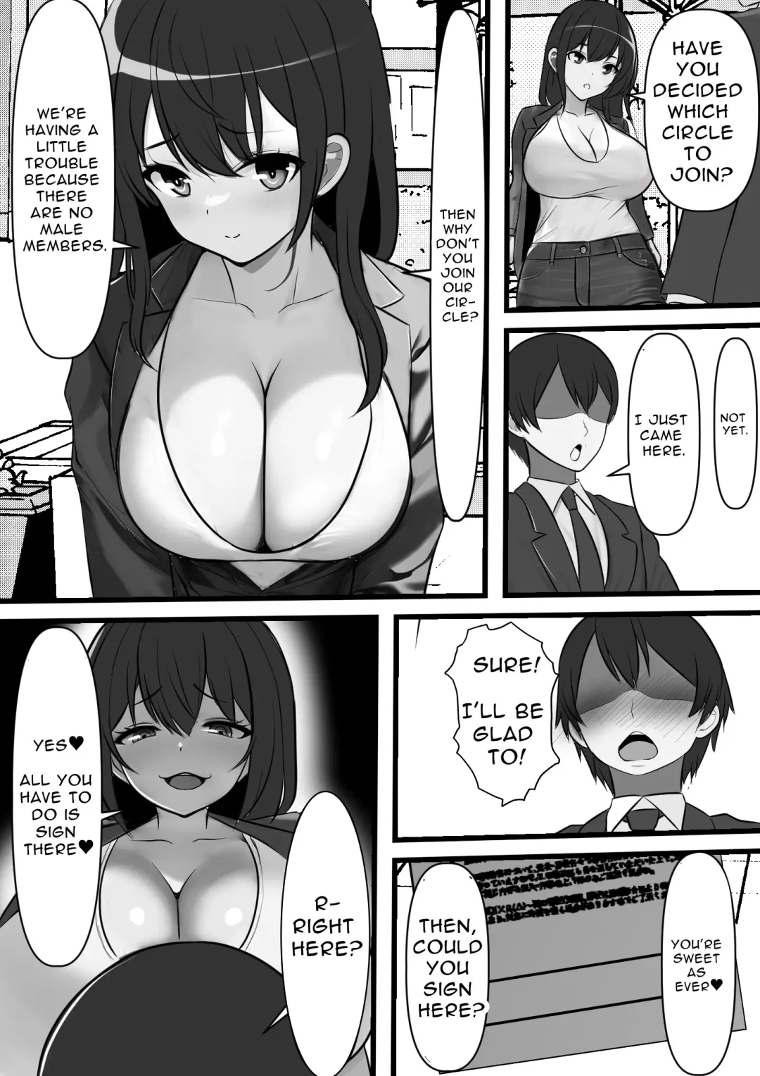Teisou Gyakuten Toshi Damasarete Nyuukai Shita YariCir Shuudan no Leader ga Dou Mitemo Hatsukoi no Onee-san nano daga | Reverse Chastity City ~The Leader of a Fuckclub That Tricked Me Into Joining Seems to Be a Virgin~ Fhentai - Page 12