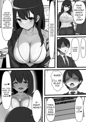 Teisou Gyakuten Toshi Damasarete Nyuukai Shita YariCir Shuudan no Leader ga Dou Mitemo Hatsukoi no Onee-san nano daga | Reverse Chastity City ~The Leader of a Fuckclub That Tricked Me Into Joining Seems to Be a Virgin~ Fhentai - Page 12