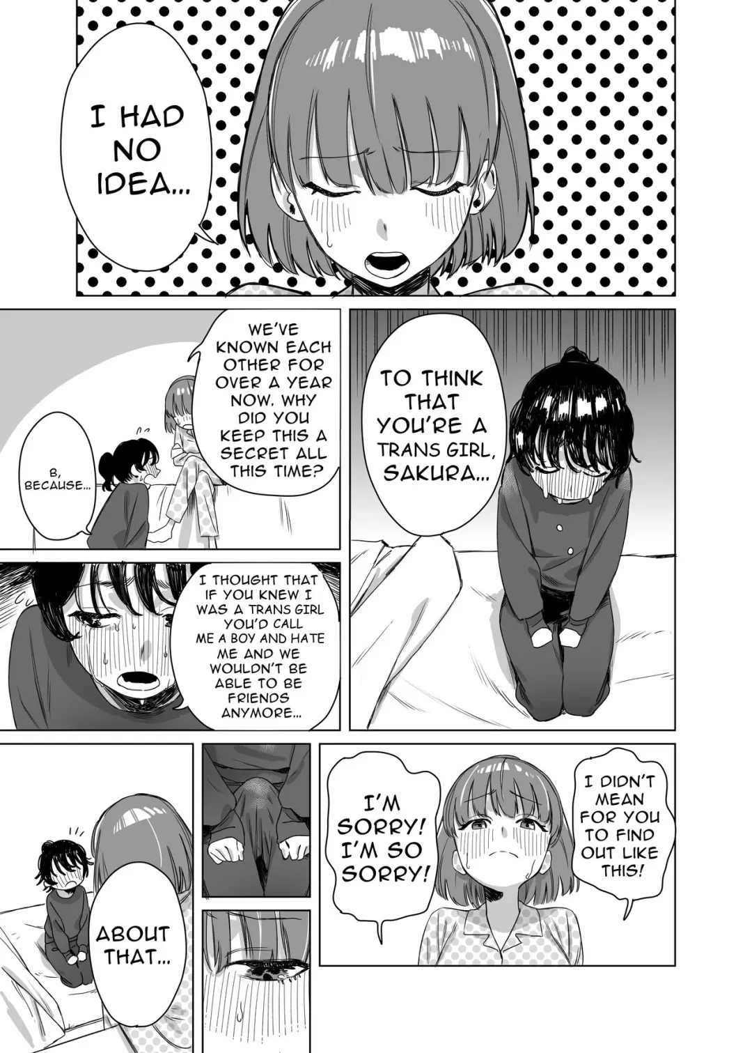 Futanari ga Tomodachi ni Seishori shite morau Hanashi | [Trans girl rewrite] A Trans Girl In Sexual Need Is a Fuckbuddy Fhentai - Page 5