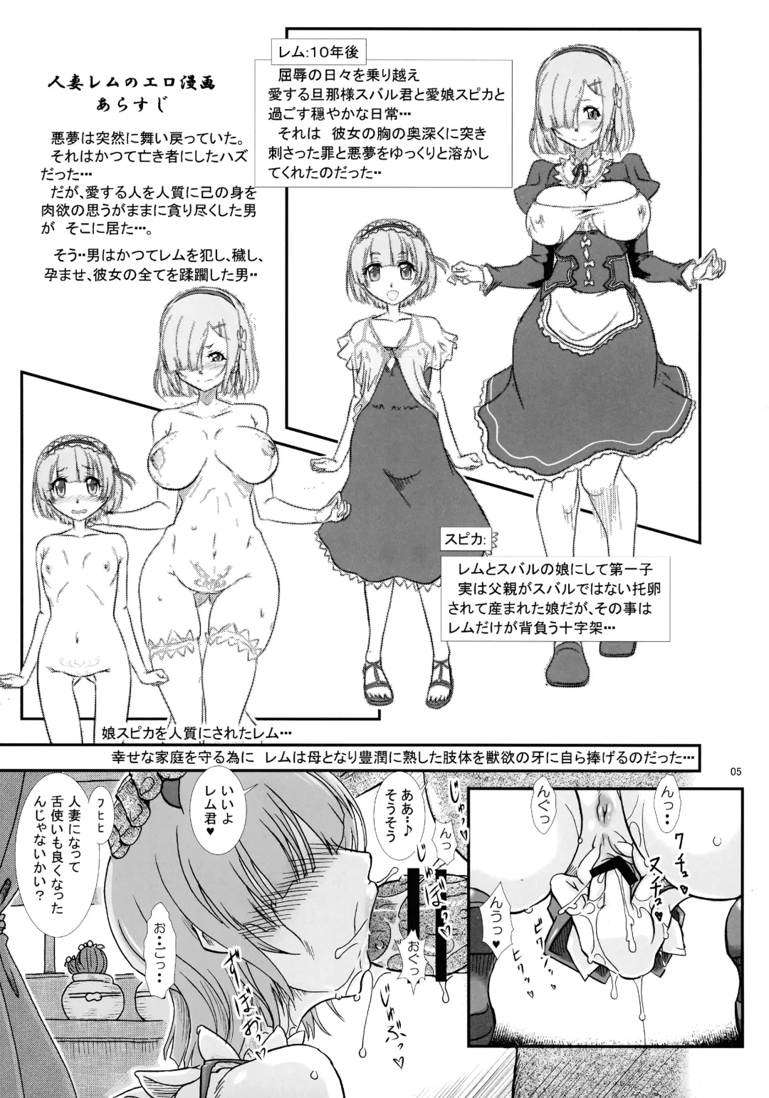 [Take] Rem: Rem Danshou Hitozuma Rem no Ero Manga Pairotto-ban Fhentai - Page 5