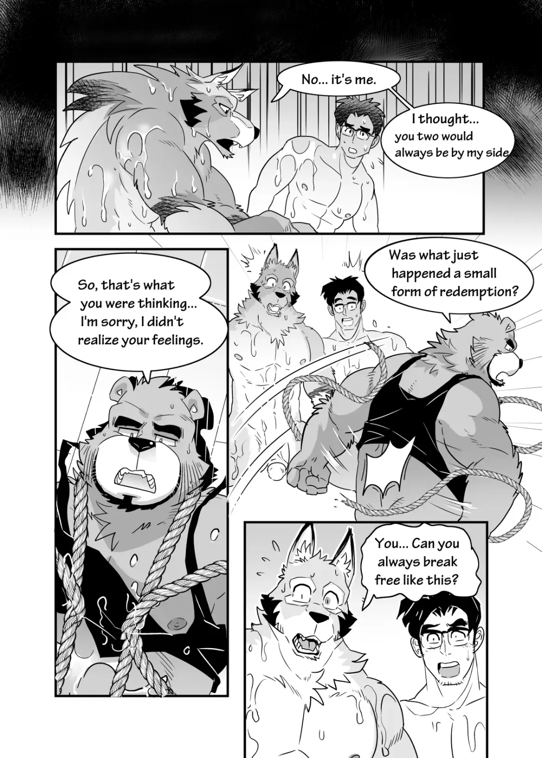 [Kuma Hachi] Straight Landlord and GAY Tenant Fhentai - Page 46