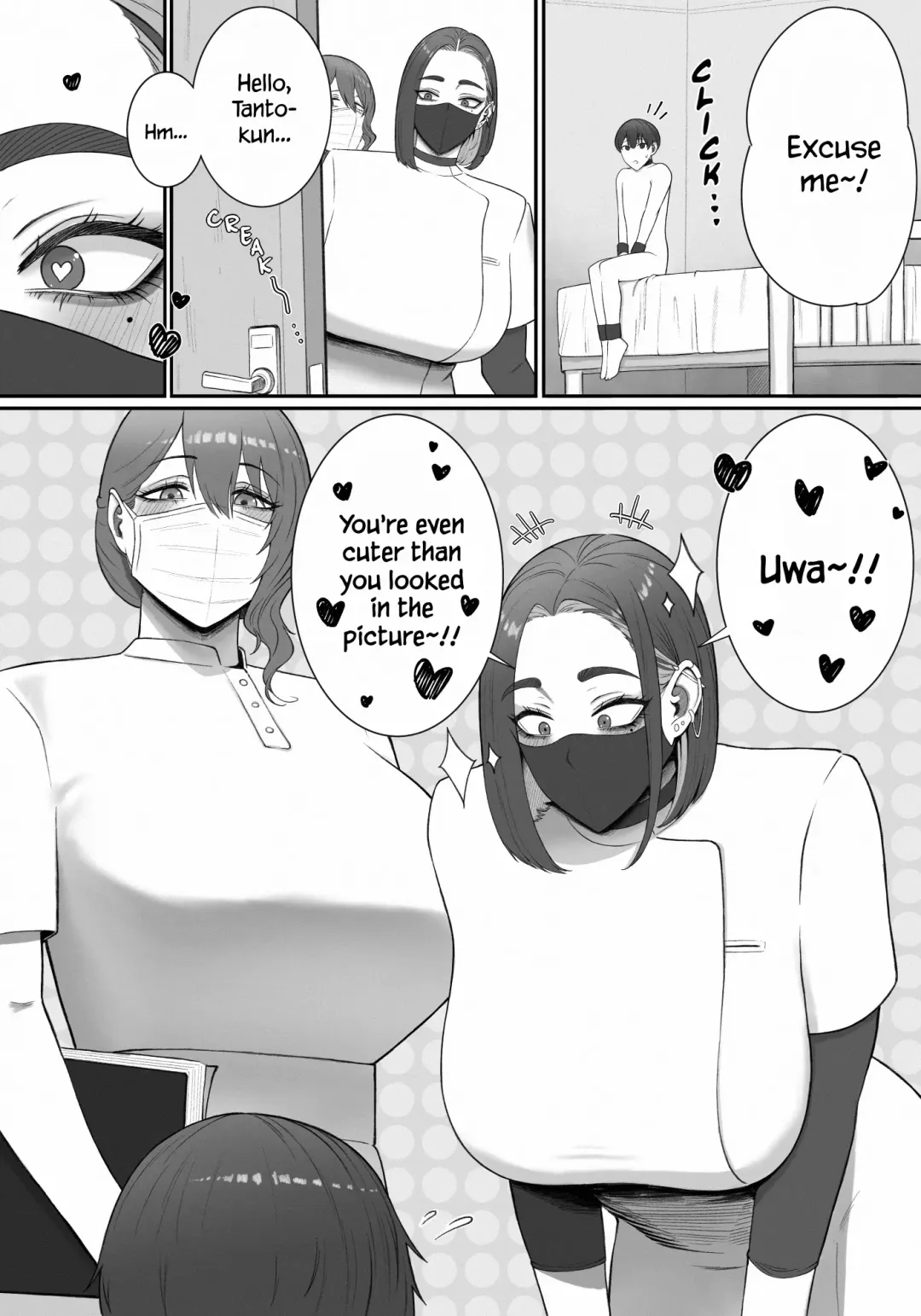 [Enko] Sakusei Tantou Onee-san "Aru Hi no Shijutsu" | Onee-sans in Charge of Squeezing "One Day Treatment" Fhentai - Page 4