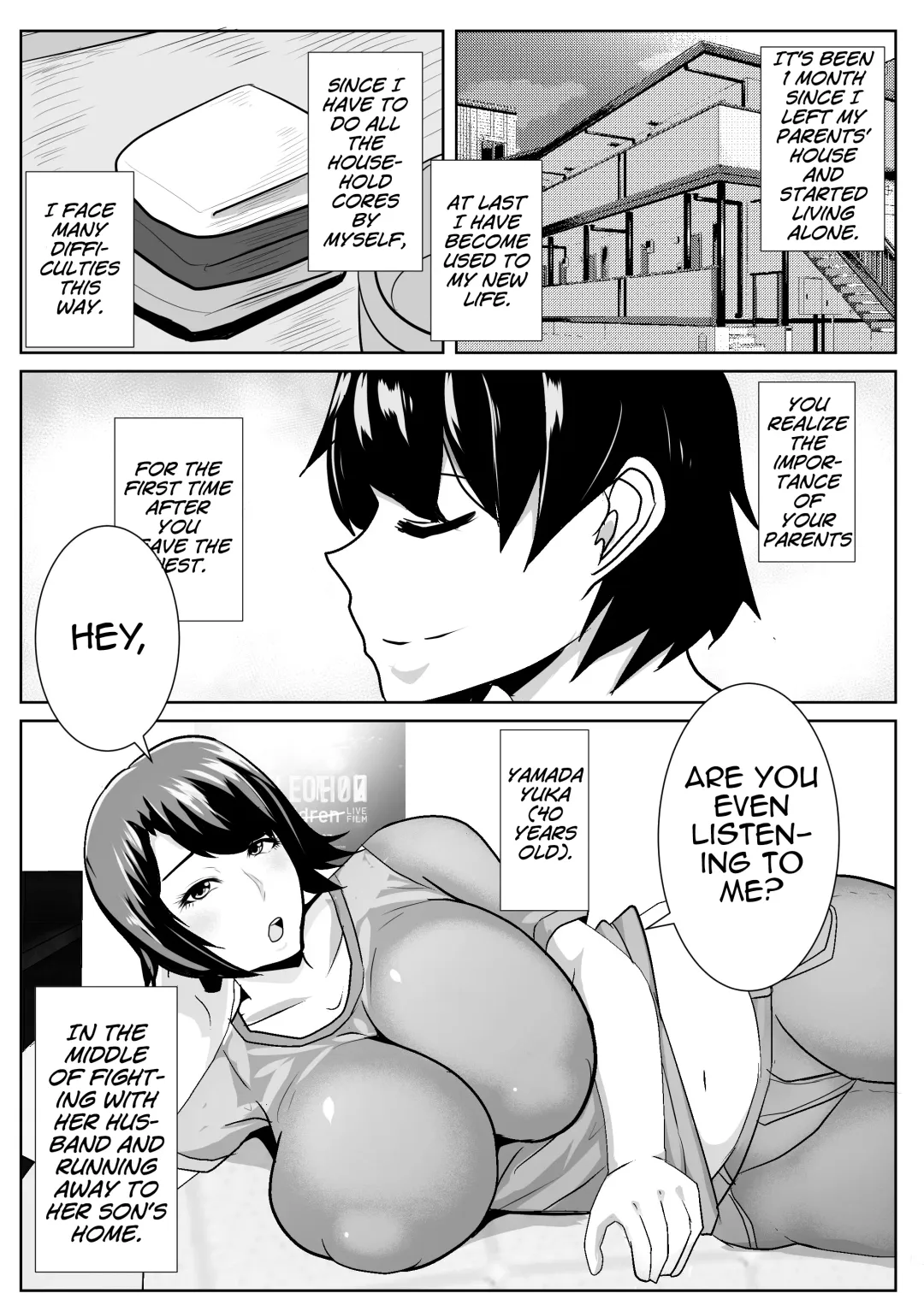 [Akikan] Iede Shite Kita Kaa-san ga Erosugiru | My Runaway Mom is Way Too Erotic Fhentai - Page 3