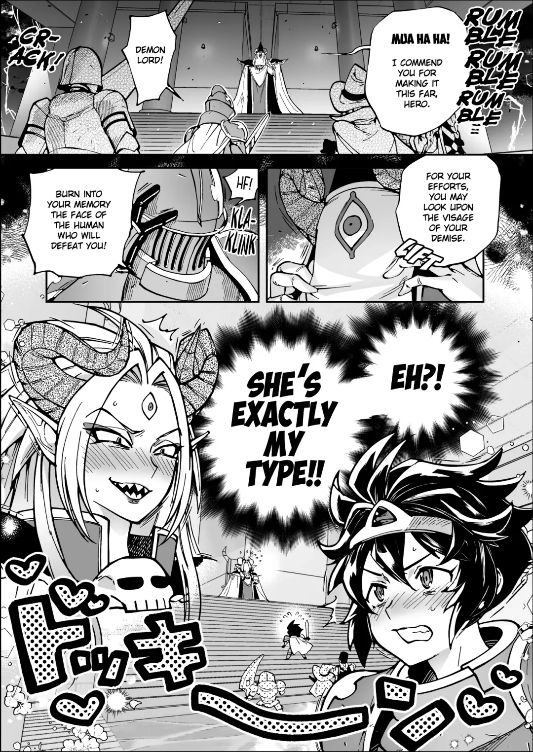 [Namboku] Saishuu Kessen de Hajimete Otagai no Sugao Mite Horechatta Yuusha to Maou | Unmasked for the Final Battle! Hero + Demon Lord - Love at First Sight! Fhentai - Page 3