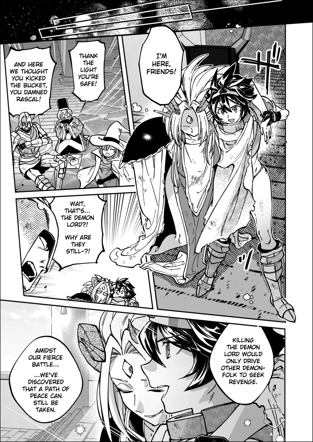 [Namboku] Saishuu Kessen de Hajimete Otagai no Sugao Mite Horechatta Yuusha to Maou | Unmasked for the Final Battle! Hero + Demon Lord - Love at First Sight! Fhentai - Page 37
