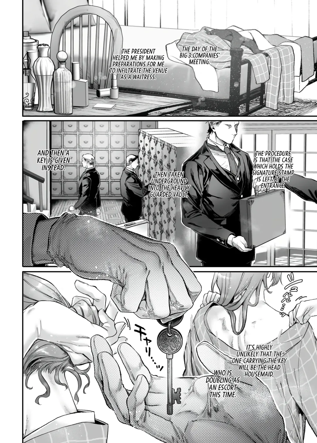 [Rororogi Mogera] Sennyuu! Gakeppuchi Spy no Shakkinhensai RTA ~Josou Maid to Oni Joushi~ | Infiltrate! Debt Repayment RTA of a Spy on the Brink ~The Crossdressing Maid and the Oni Boss~ Fhentai - Page 45