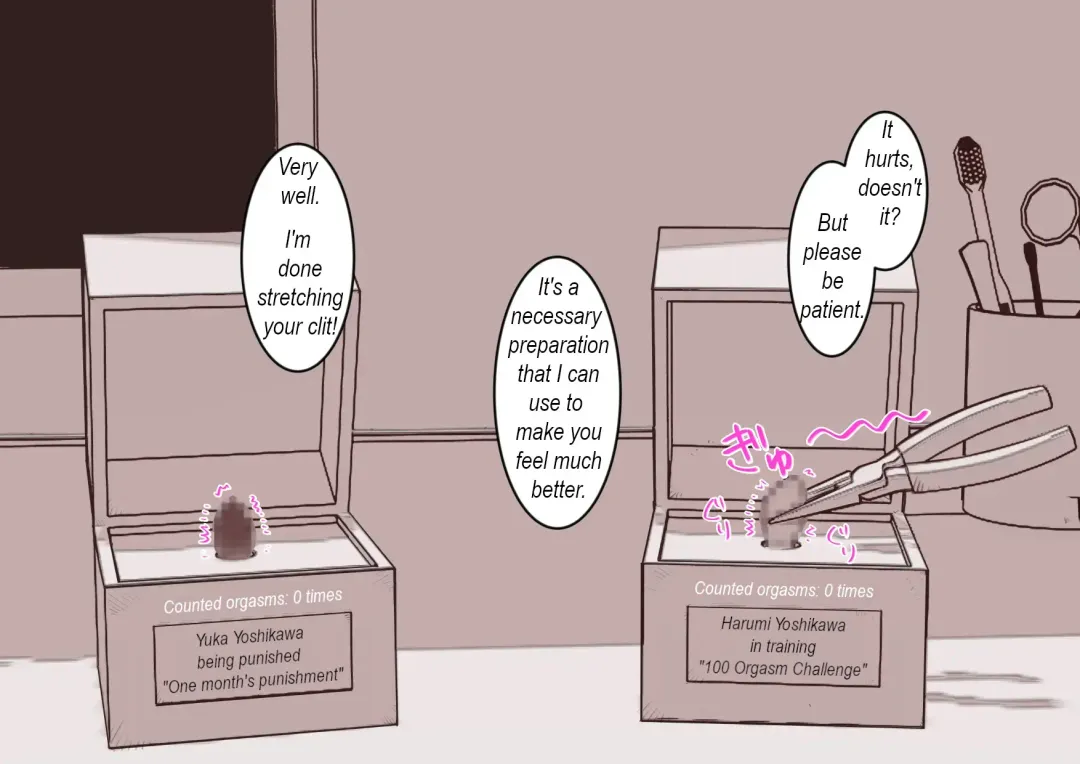 Cli Box ni Batta Onee-chan-tachi no Cli o Ijiri Taosu | Play with my clitoris box sisters. Fhentai - Page 9