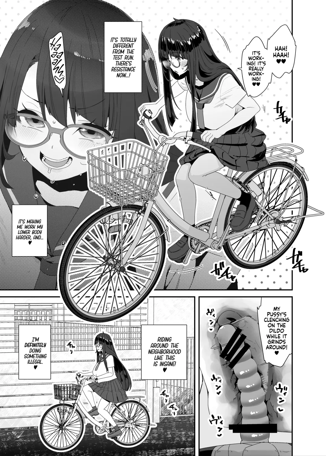 [Maeshima Ryou] Dosukebe Kyonyuu Joshi ga Acme Jitensha de Osanpo Onanie suru Hanashi | The Slutty, Stacked Middle Schooler Who Gets Off on her Bike Fhentai - Page 10