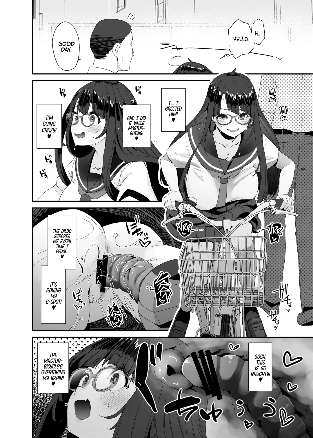 [Maeshima Ryou] Dosukebe Kyonyuu Joshi ga Acme Jitensha de Osanpo Onanie suru Hanashi | The Slutty, Stacked Middle Schooler Who Gets Off on her Bike Fhentai - Page 11