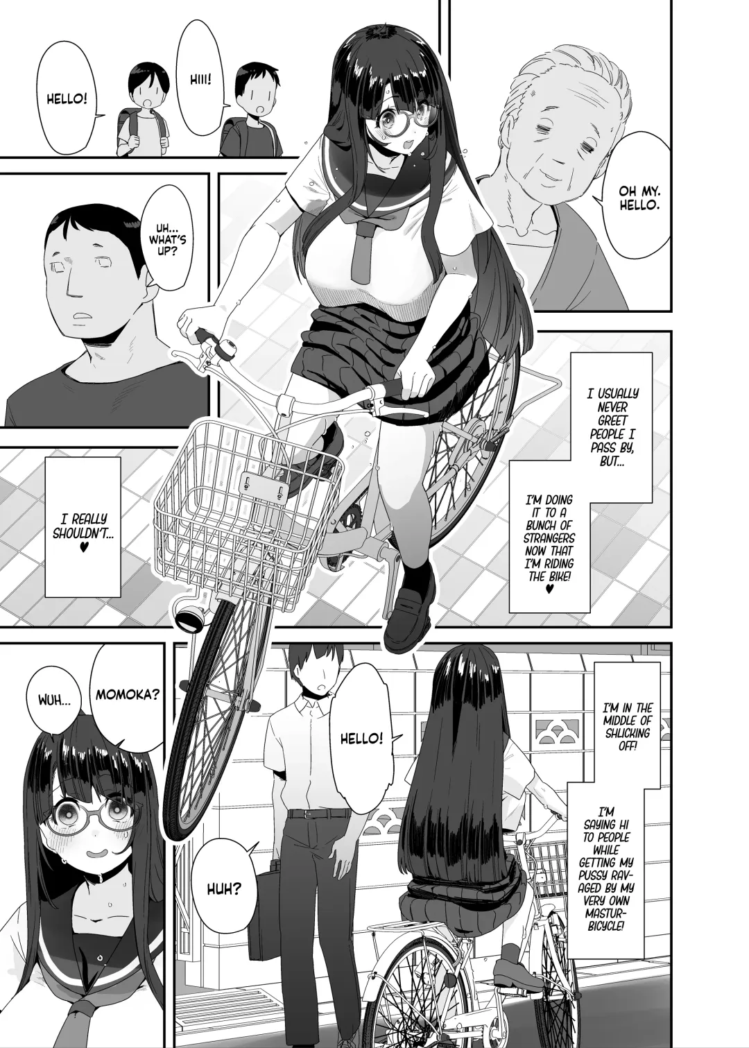 [Maeshima Ryou] Dosukebe Kyonyuu Joshi ga Acme Jitensha de Osanpo Onanie suru Hanashi | The Slutty, Stacked Middle Schooler Who Gets Off on her Bike Fhentai - Page 12