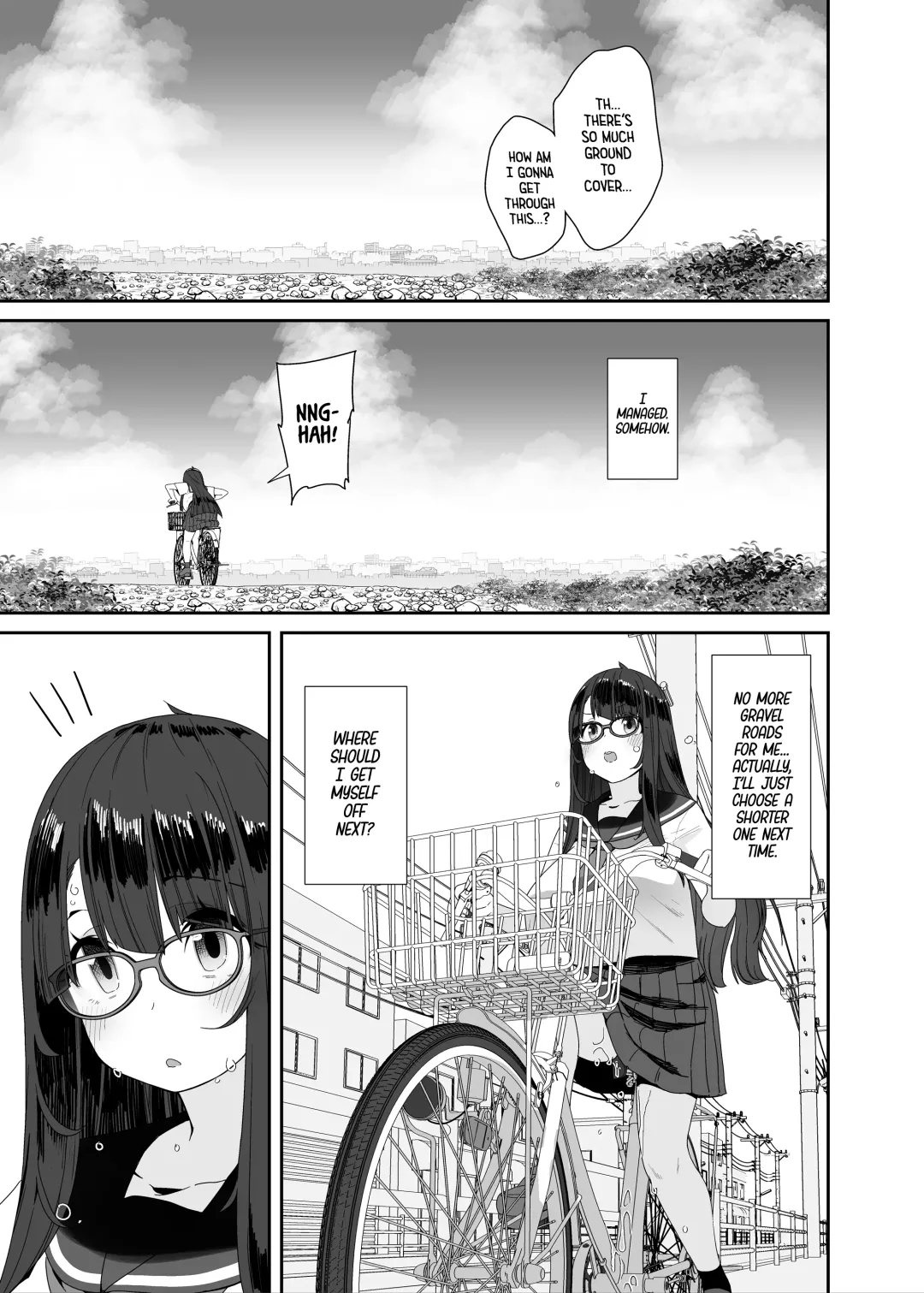 [Maeshima Ryou] Dosukebe Kyonyuu Joshi ga Acme Jitensha de Osanpo Onanie suru Hanashi | The Slutty, Stacked Middle Schooler Who Gets Off on her Bike Fhentai - Page 28