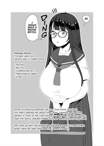 [Maeshima Ryou] Dosukebe Kyonyuu Joshi ga Acme Jitensha de Osanpo Onanie suru Hanashi | The Slutty, Stacked Middle Schooler Who Gets Off on her Bike Fhentai - Page 3