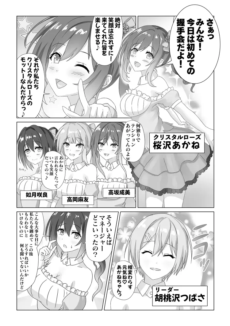 Idol Akushu-kai Mitchaku Repor ~Hanzaisha ga Idol ni Hyoui shite mita~ Fhentai - Page 2