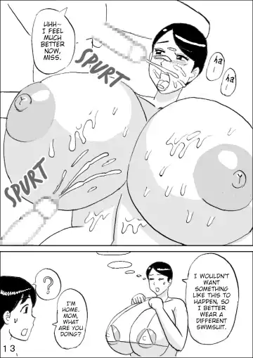 Bakunyuu Mama no Ecchi na Bikini | Big Breasted Mom's Lewd Bikini Fhentai - Page 14