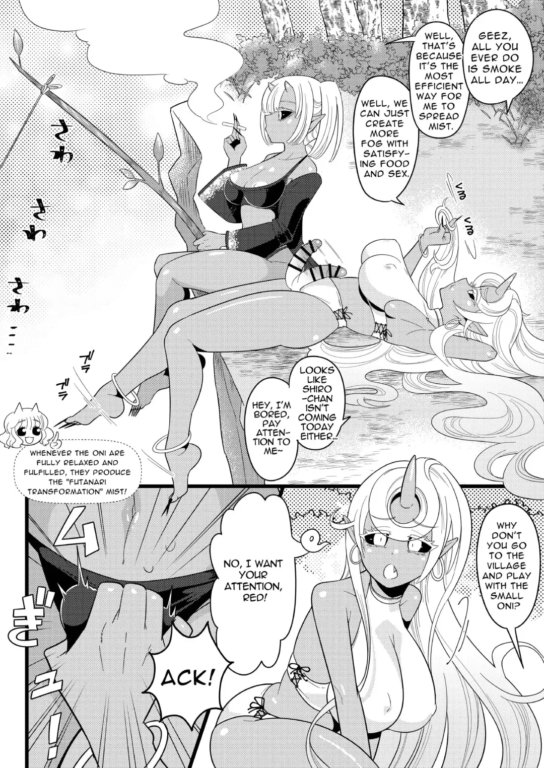 Futanari Oni no Sumu Jima  | The Island of Dick Slingin' Demon Girls Fhentai - Page 32