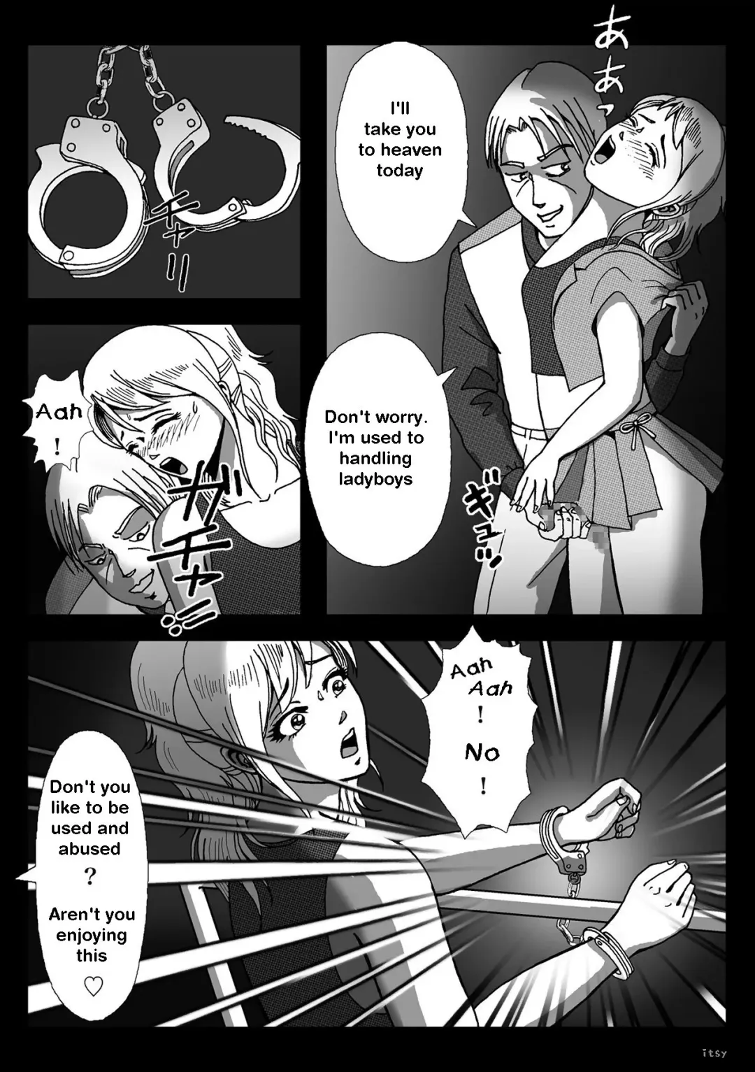 Josou Shite Hattenba ni Ittara Newhalf Shoufu ni Sarechaimashita | How I was turned into a transsexual prostitute Fhentai - Page 37