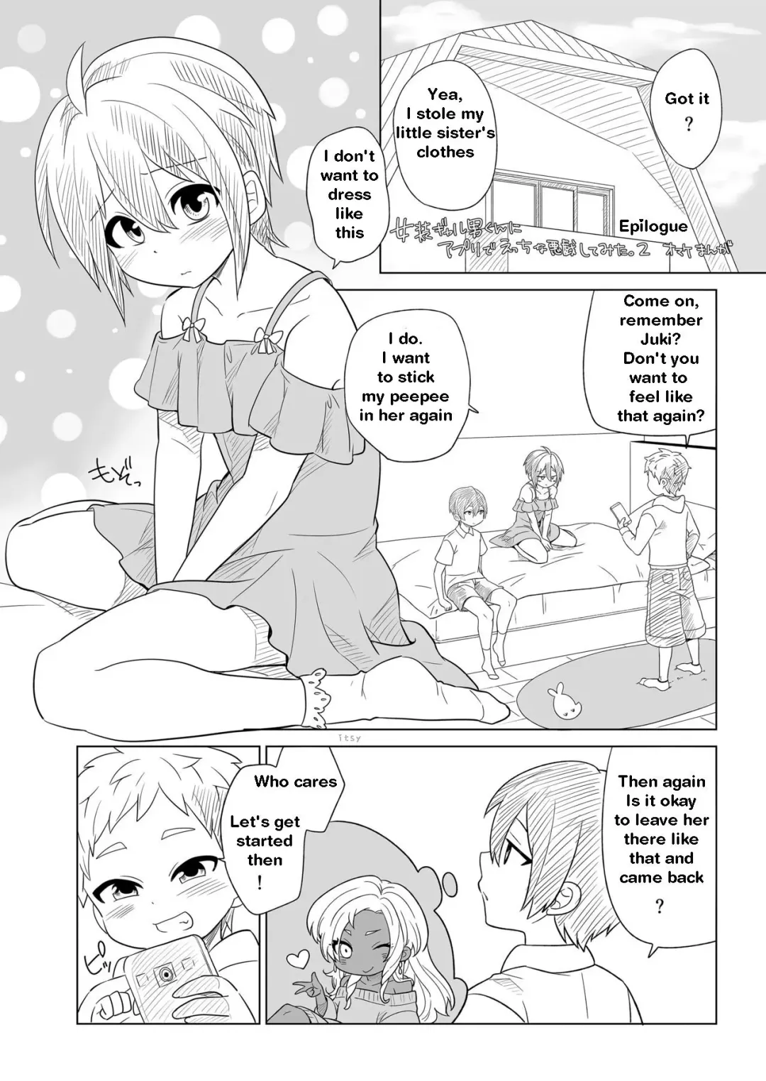 [Knsk] Josou Gal Otoko-kun ni Appli de Ecchi na Itazura Shite Mita 2 | The Prank App 2 Fhentai - Page 24