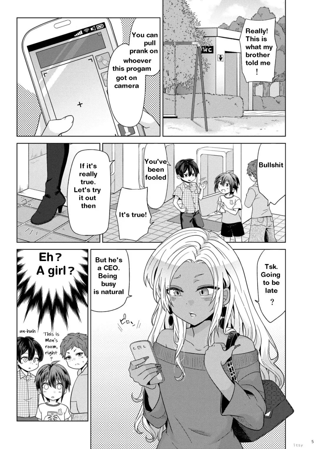 [Knsk] Josou Gal Otoko-kun ni Appli de Ecchi na Itazura Shite Mita 2 | The Prank App 2 Fhentai - Page 3