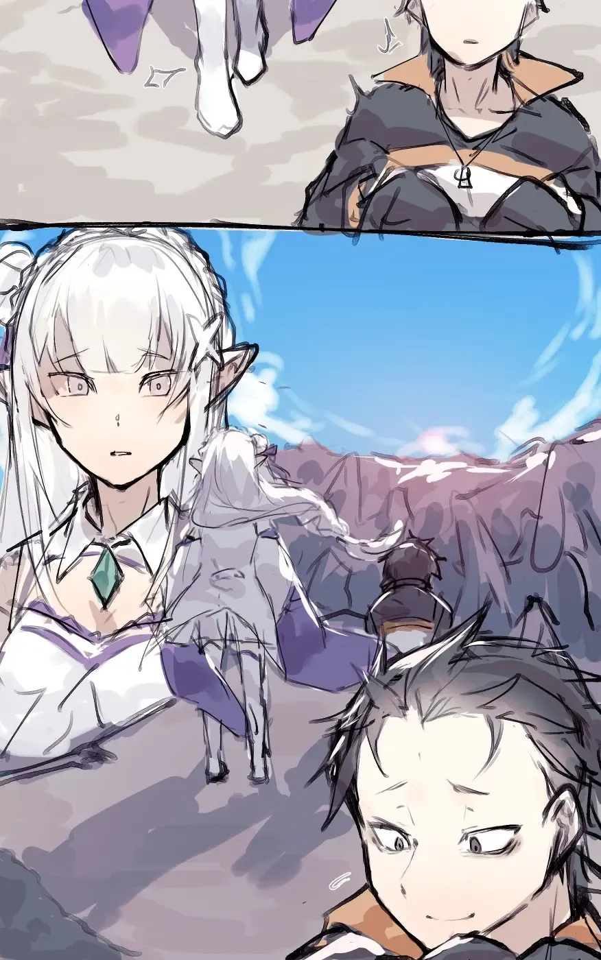 Emilia comforts Subaru Fhentai - Page 2