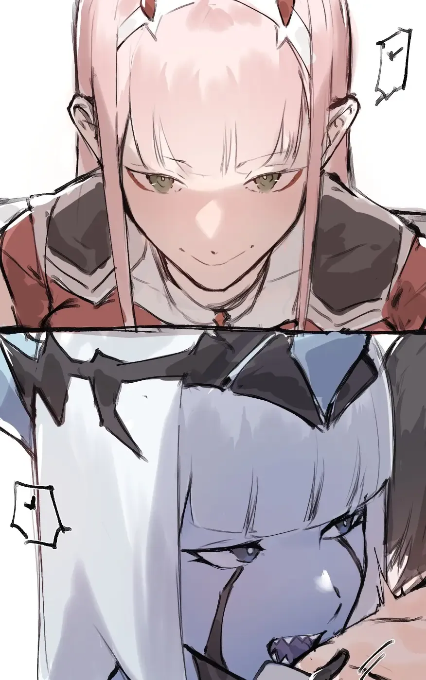 Zero Two and Zero One x Hiro futa Fhentai - Page 2