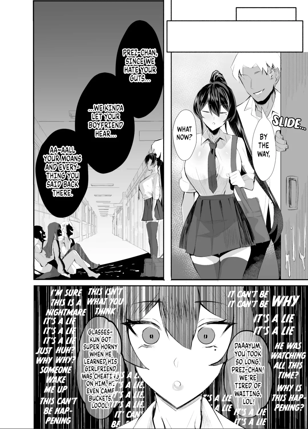 [Chinetsu] Kuppuku ~Fuuki Iinchou wa Odosarete Netorarete...~ | Submission ~the President of the Public Morals Committee is Blackmailed and Forced to Cheat...~ (decensored) Fhentai - Page 40