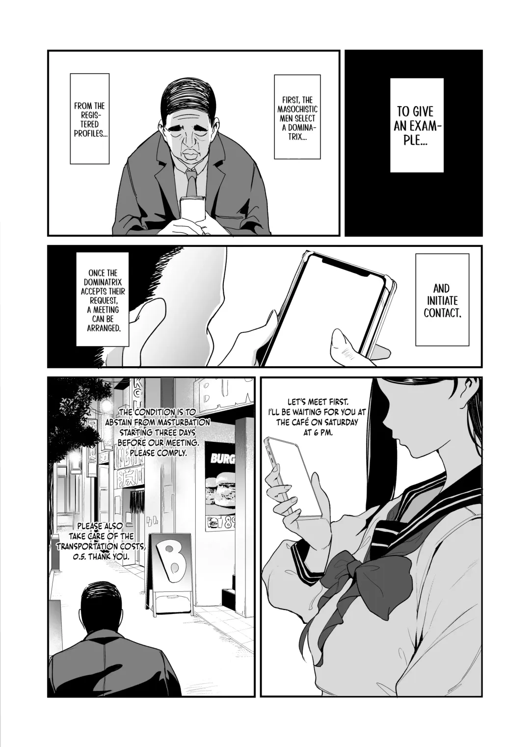 [Otochichi] Maso-katsu -Appli de Joou-sama o Sagashite Choukyou Sareru Maso Otoko-tachi- | Masochistic Life -Masochistic Men searching for and being trained by Dominatrix through an App- Fhentai - Page 3