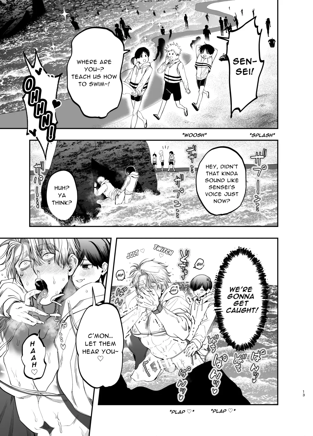 [Kanipan Mushamusha] Kyokon Sugiru Oshiego ni Choukyou Sarete Ketsuman Dorei ni Narimashita ~Dokidoki Rinkai Gakkou Hen~ | Sexually Trained By My Excessively Big Dicked Student ~Thrilling Seaside School Trip~ Fhentai - Page 12